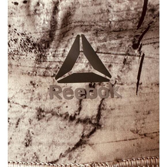 Reebok Light Gray Marled Print Cropped Athletic Leggings Women's Size M - Picture 4 of 6